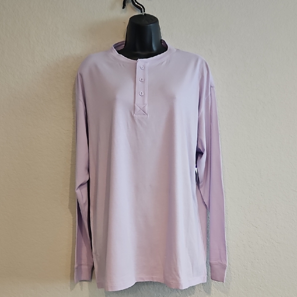 Skim's | NWOT Women's Lavender Long Sleeve Henley Loungewear Sleepwear Top Sz S